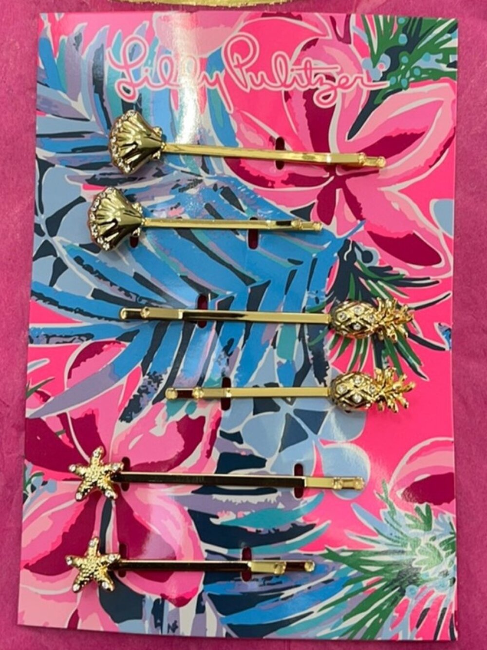 NEW - Lilly Pulitzer Gold Hair Pins